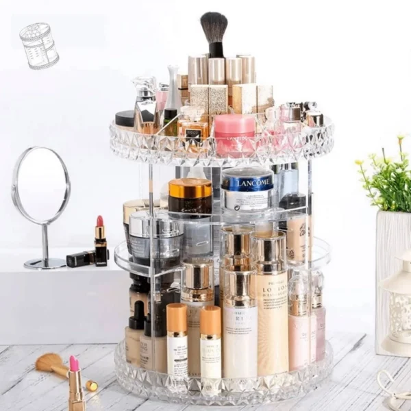 Organizador de maquiagem Giratório 360º